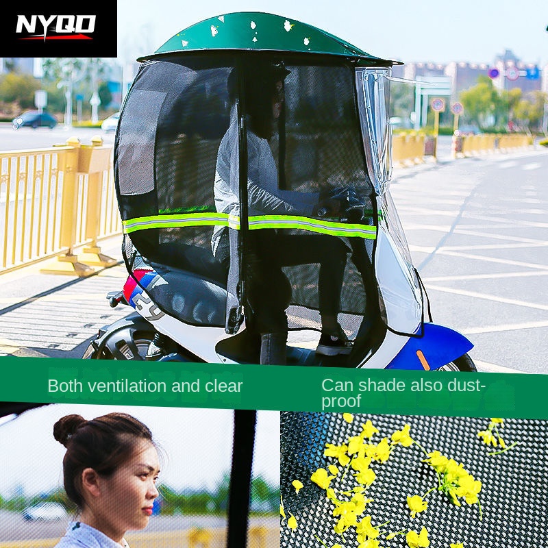 Dossel da motocicleta dobrável - Electric Scooter Rain Cover avaliação e preço